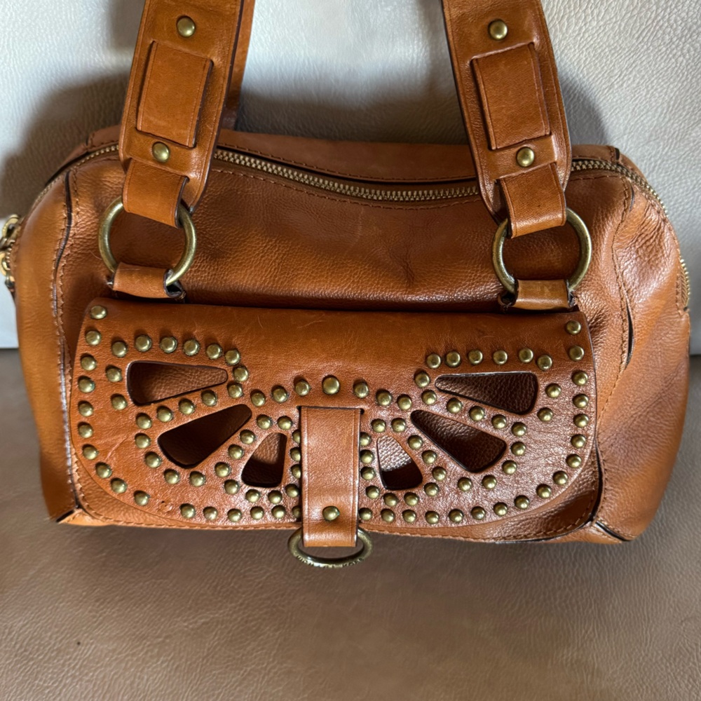 Michael Kors Studded Tan Leather Handbag